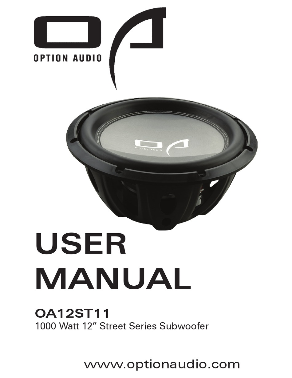 option audio 12 inch sub