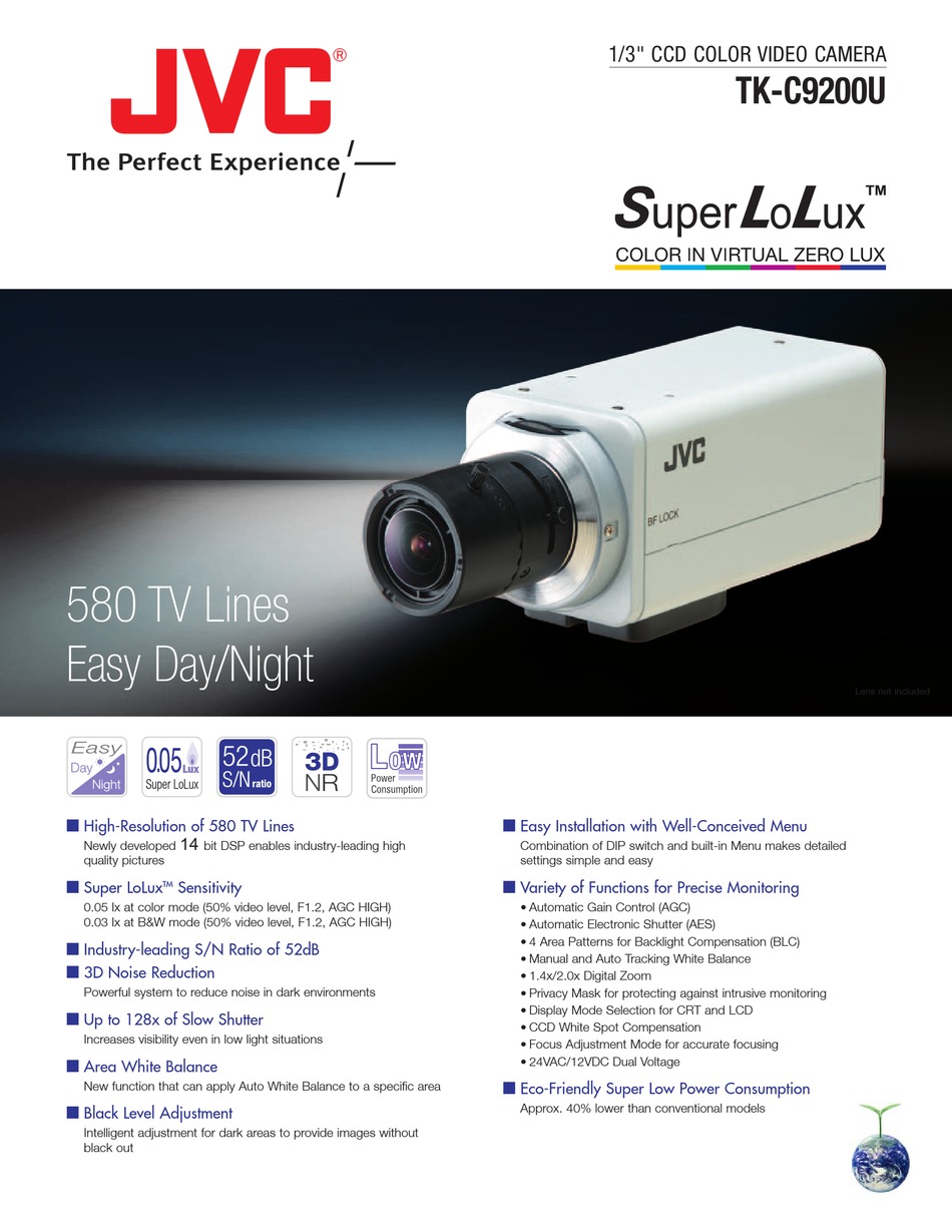JVC SUPERLOLUX TKC9200U SPECIFICATIONS Pdf Download ManualsLib