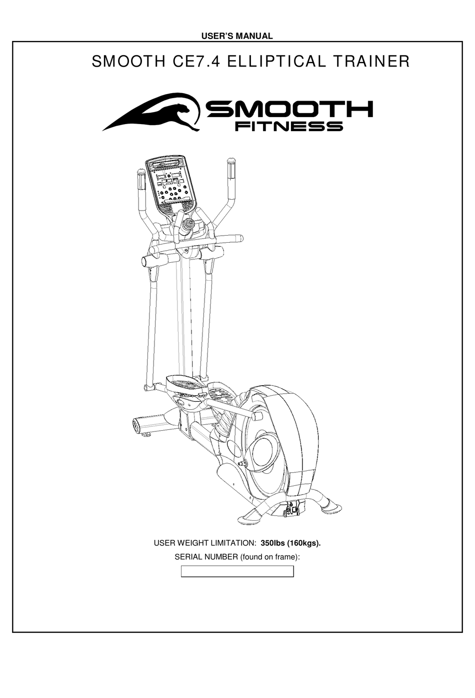 SMOOTH FITNESS CE7.4 USER MANUAL Pdf Download | ManualsLib