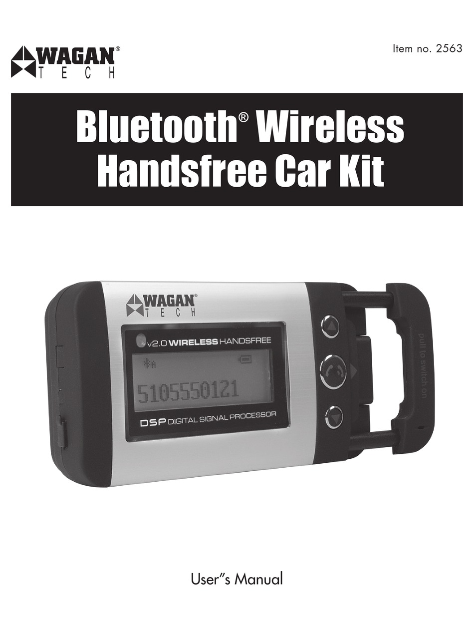 WAGAN WIRELESS HANDSFREE CAR KIT USER MANUAL Pdf Download ManualsLib