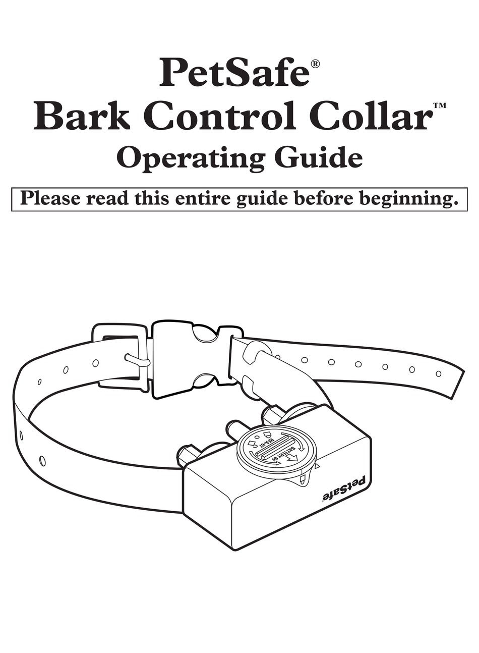 PETSAFE BARK CONTROL COLLAR OPERATING MANUAL Pdf Download ManualsLib