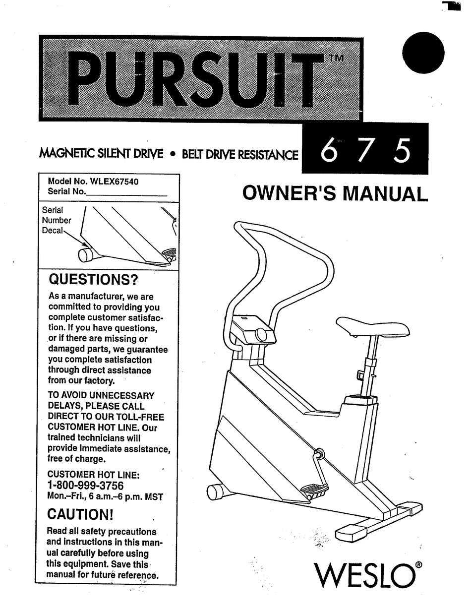 weslo pursuit 625s