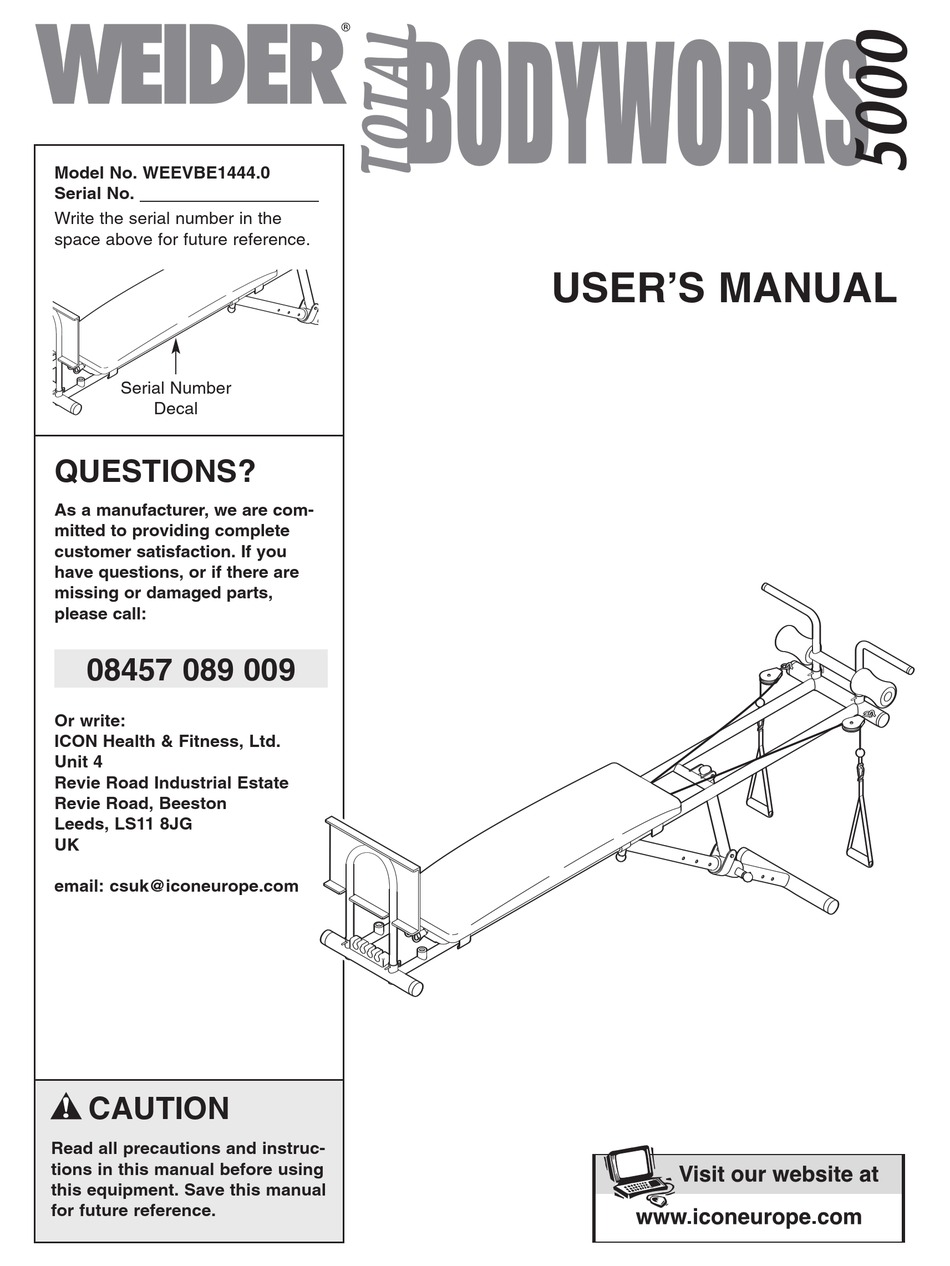 Total Bodyworks 5000 Manual