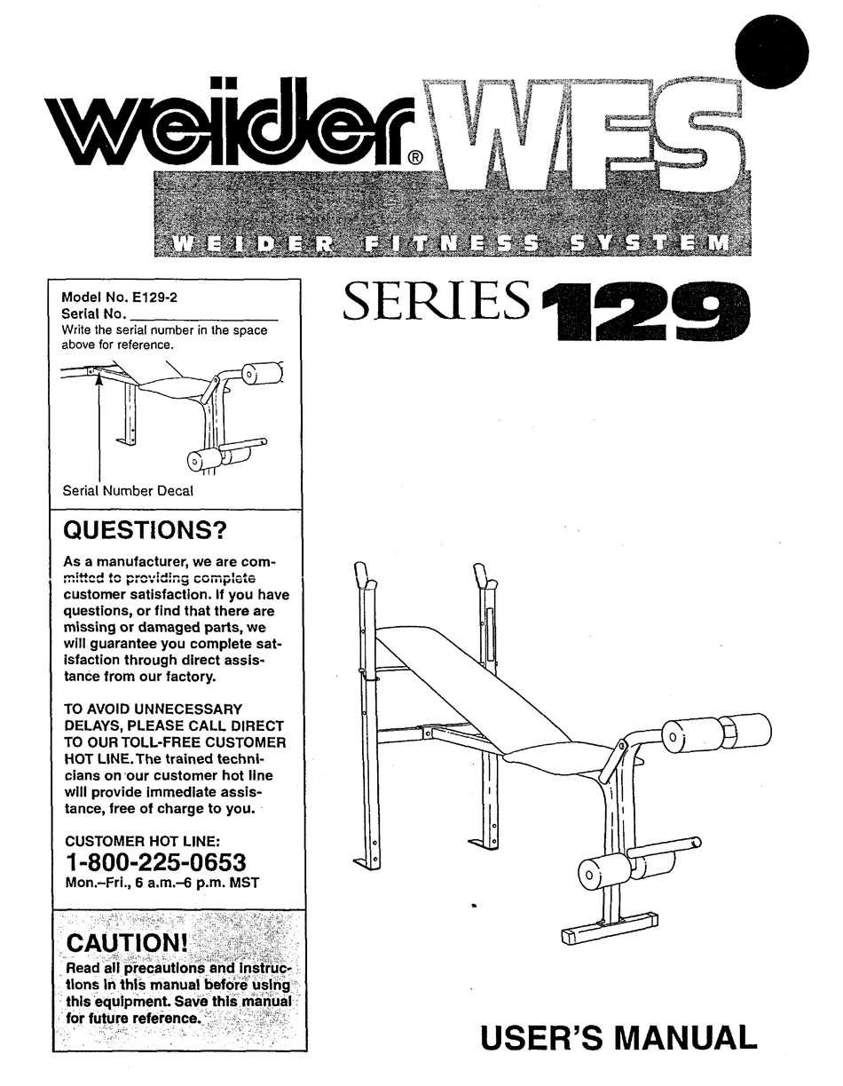 Weider wfs fitness discount system