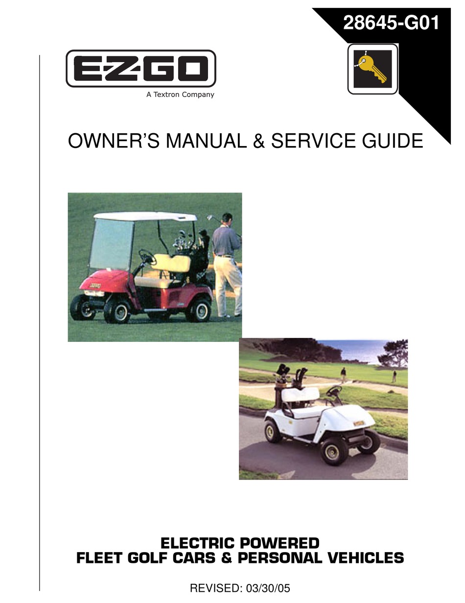 EZGO OWNER'S MANUAL & SERVICE MANUAL Pdf Download | ManualsLib
