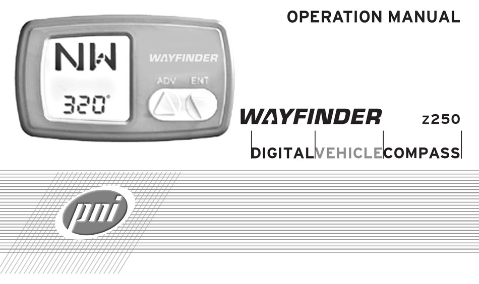 WAYFINDER Z250 OPERATION MANUAL Pdf Download ManualsLib