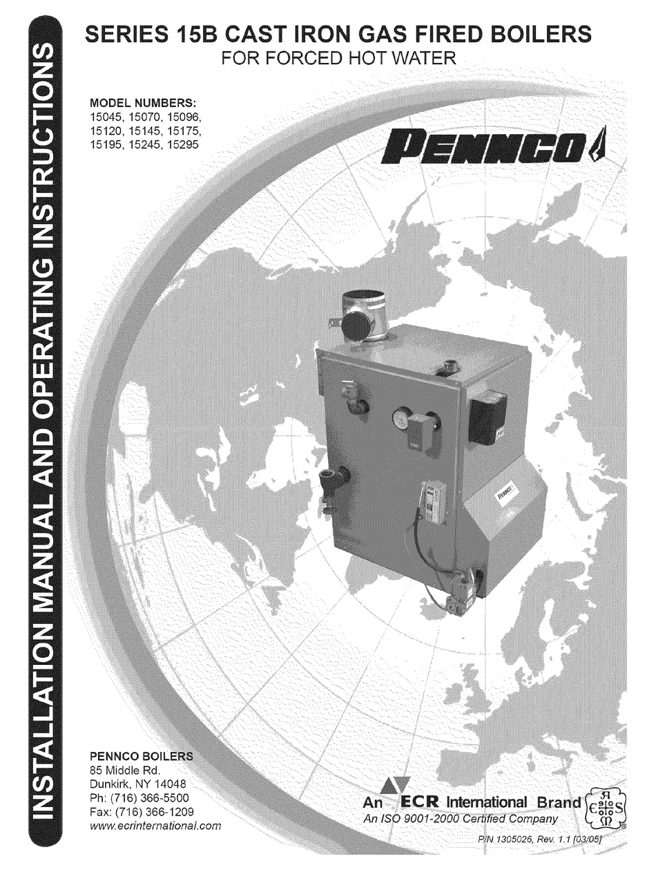 Pennco 15045 Installation Manual And Operating Instructions Pdf Download Manualslib