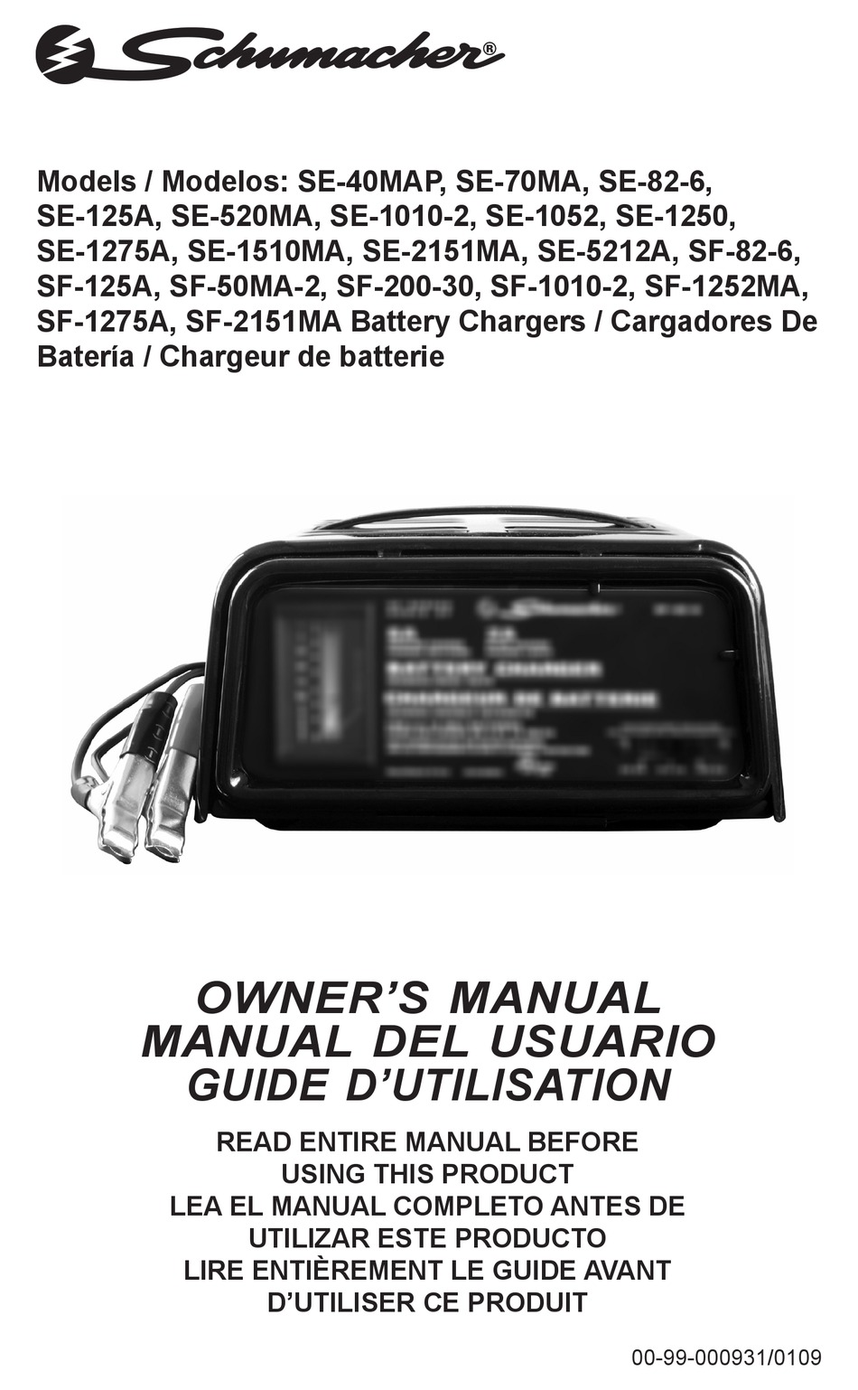 SCHUMACHER ELECTRIC SE-40MAP OWNER'S MANUAL Pdf Download | ManualsLib