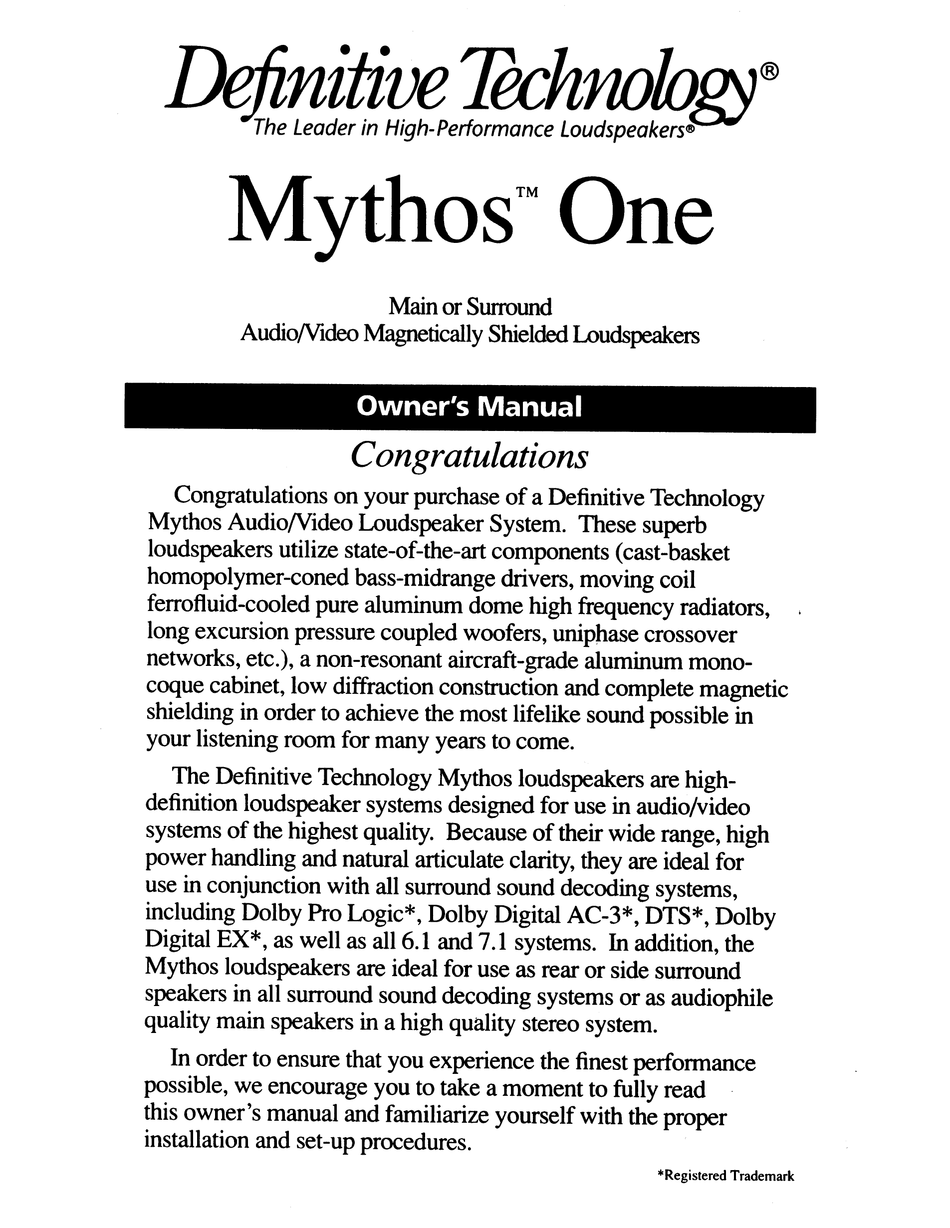 definitive mythos one