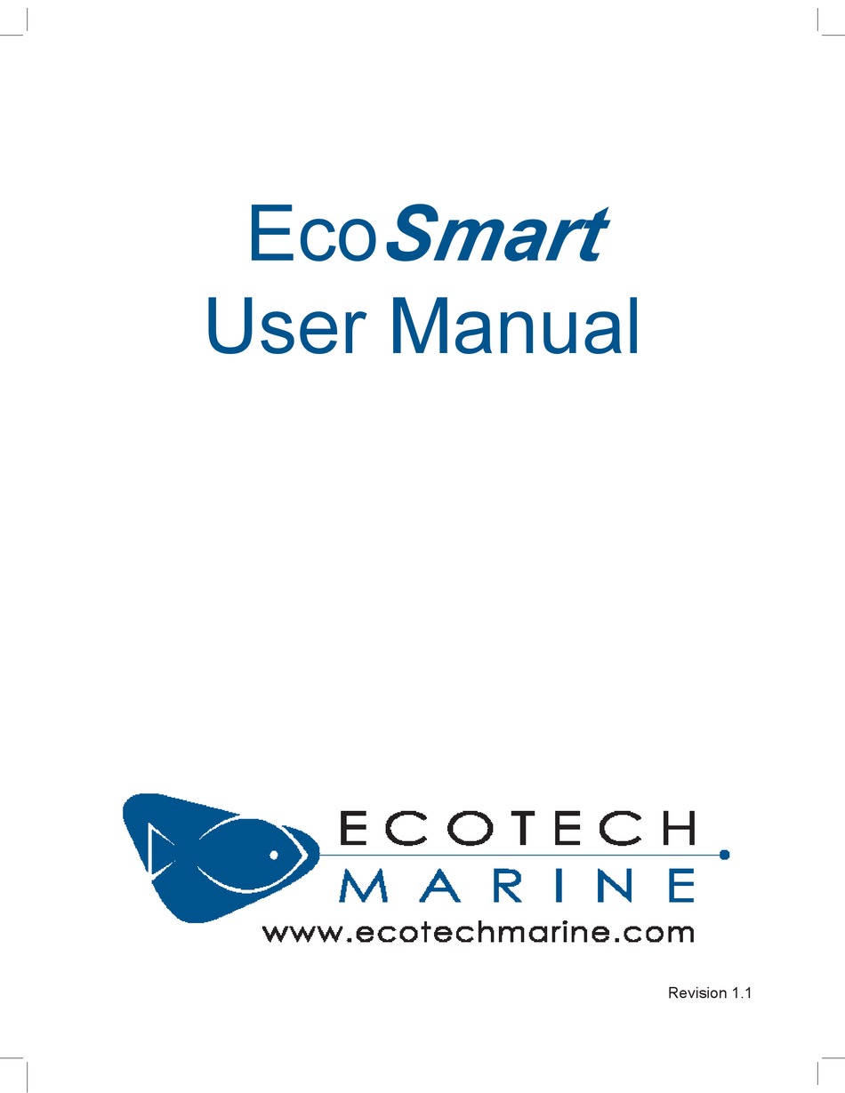 ECOTECH MARINE ECOSMART USER MANUAL Pdf Download | ManualsLib