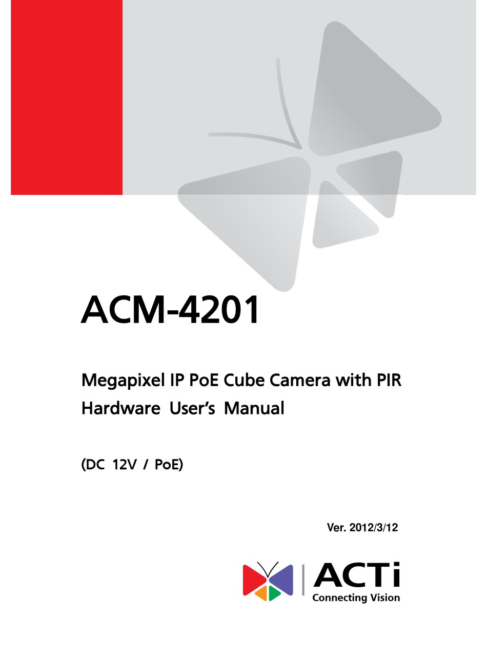 ACTI ACM-4201 HARDWARE USER MANUAL Pdf Download | ManualsLib
