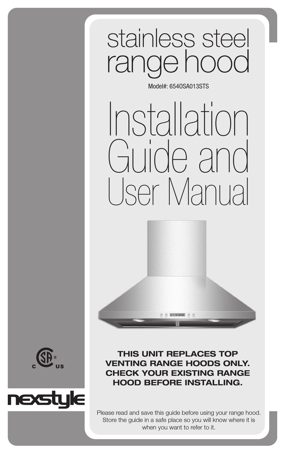 Nexstyle Range Hood Replacement Parts Reviewmotors.co