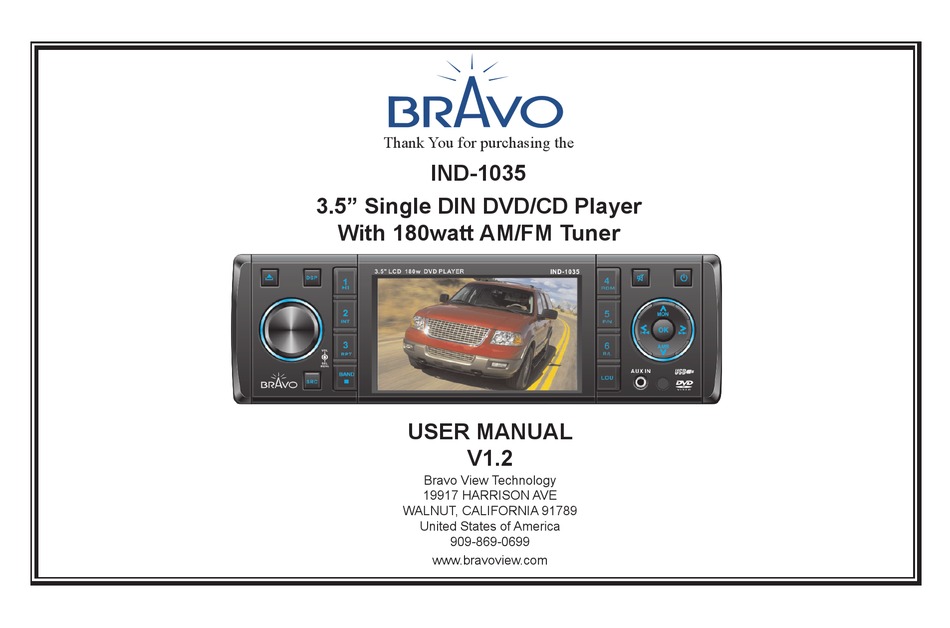 BRAVO IND1035 USER MANUAL Pdf Download ManualsLib