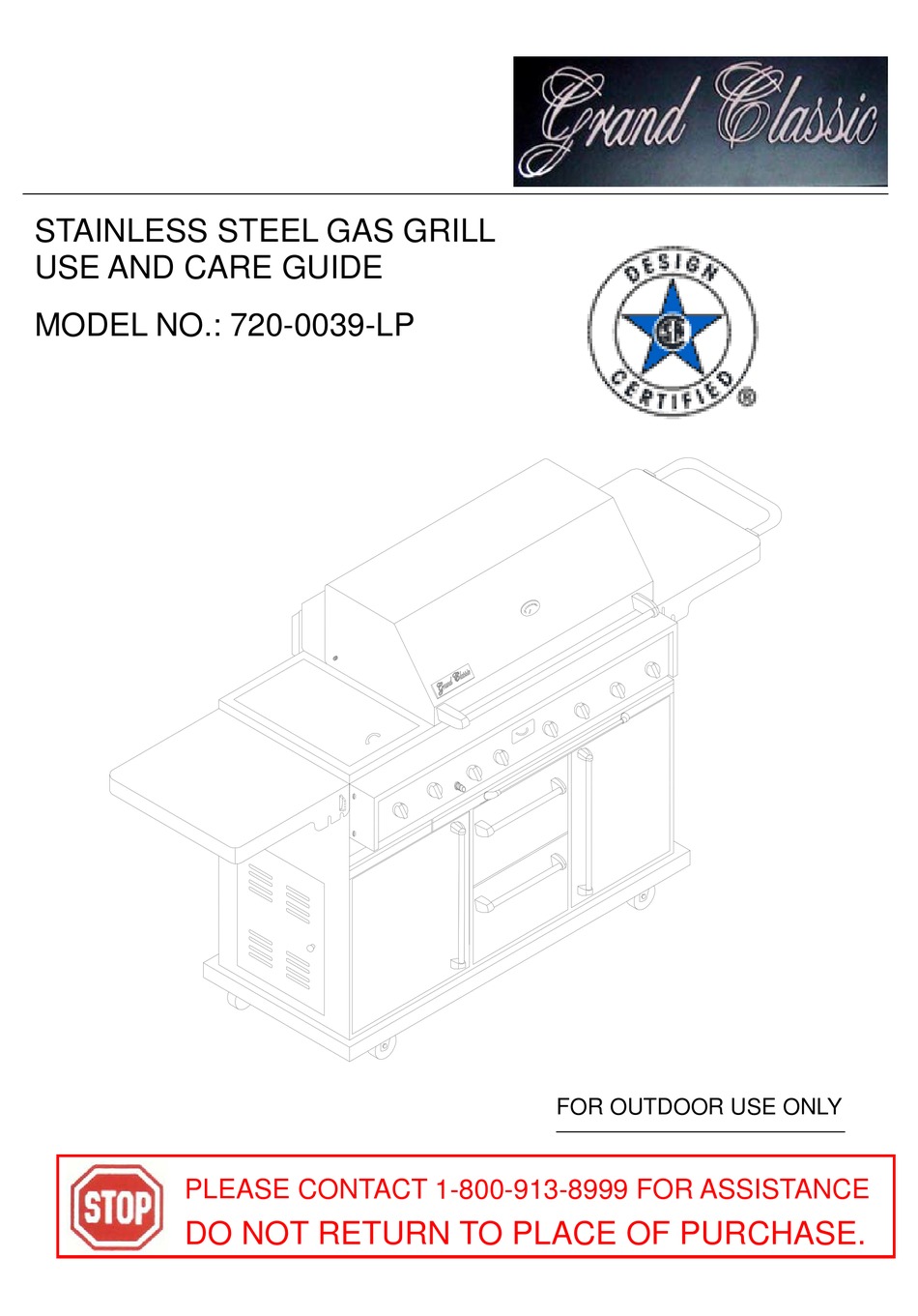 GRAND CLASSIC 7200039 USE AND CARE MANUAL Pdf Download ManualsLib