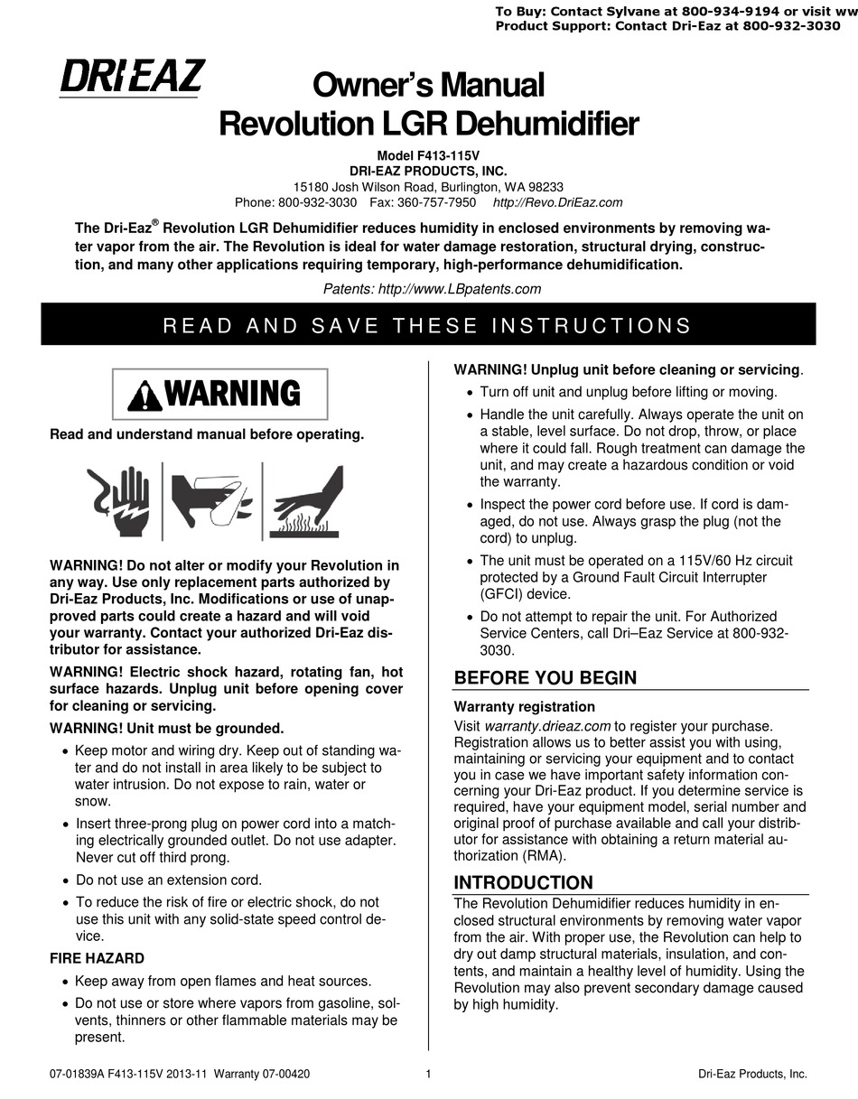 Dri Eaz F413 115v Owner S Manual Pdf Download Manualslib Dri Eaz F413 115v Owner S Manual Pdf Download Manualslib