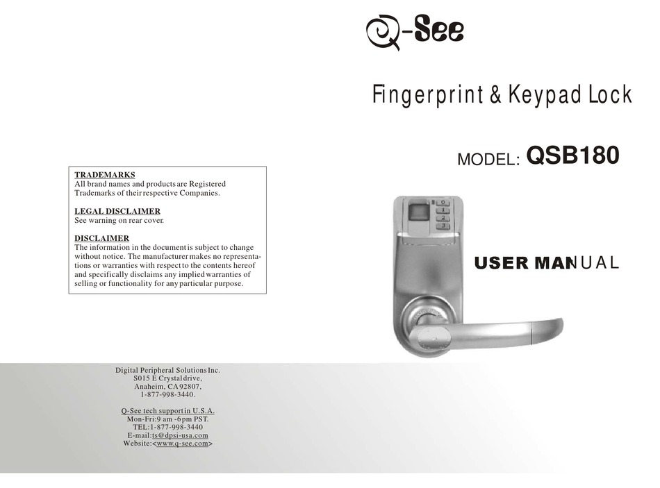 Q-SEE QSB180 USER MANUAL Pdf Download | ManualsLib