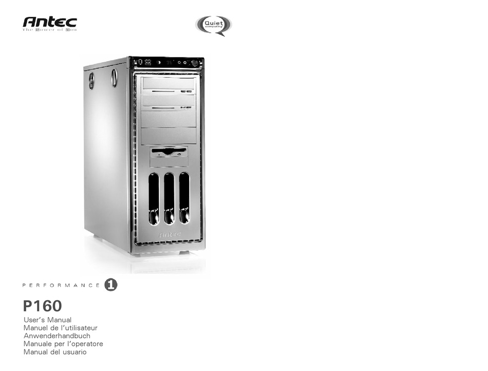 ANTEC P160 USER MANUAL Pdf Download | ManualsLib