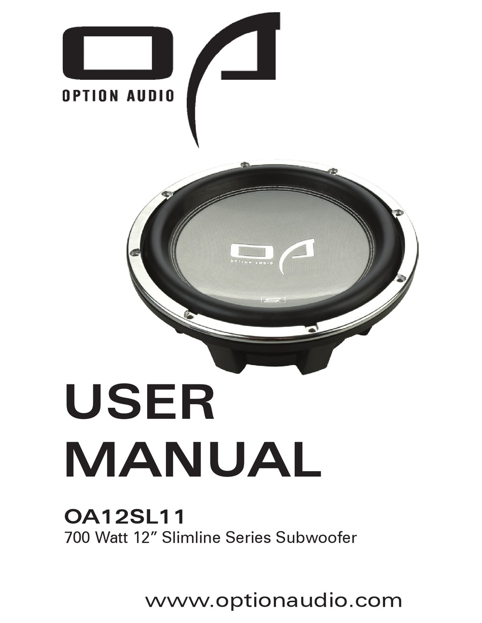 option audio 12 inch sub