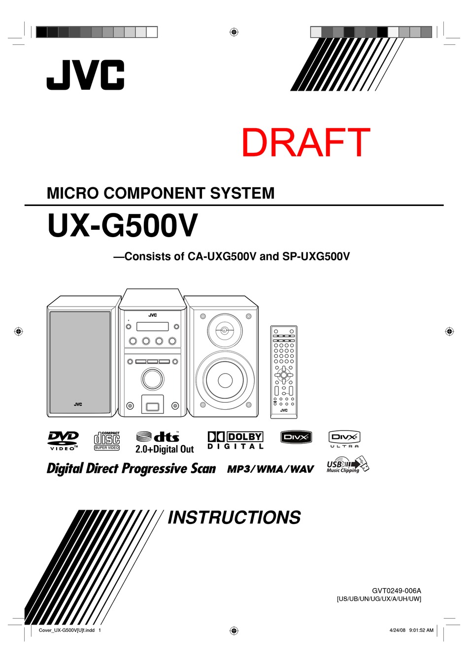 JVC CA-UXG500V INSTRUCTIONS MANUAL Pdf Download | ManualsLib