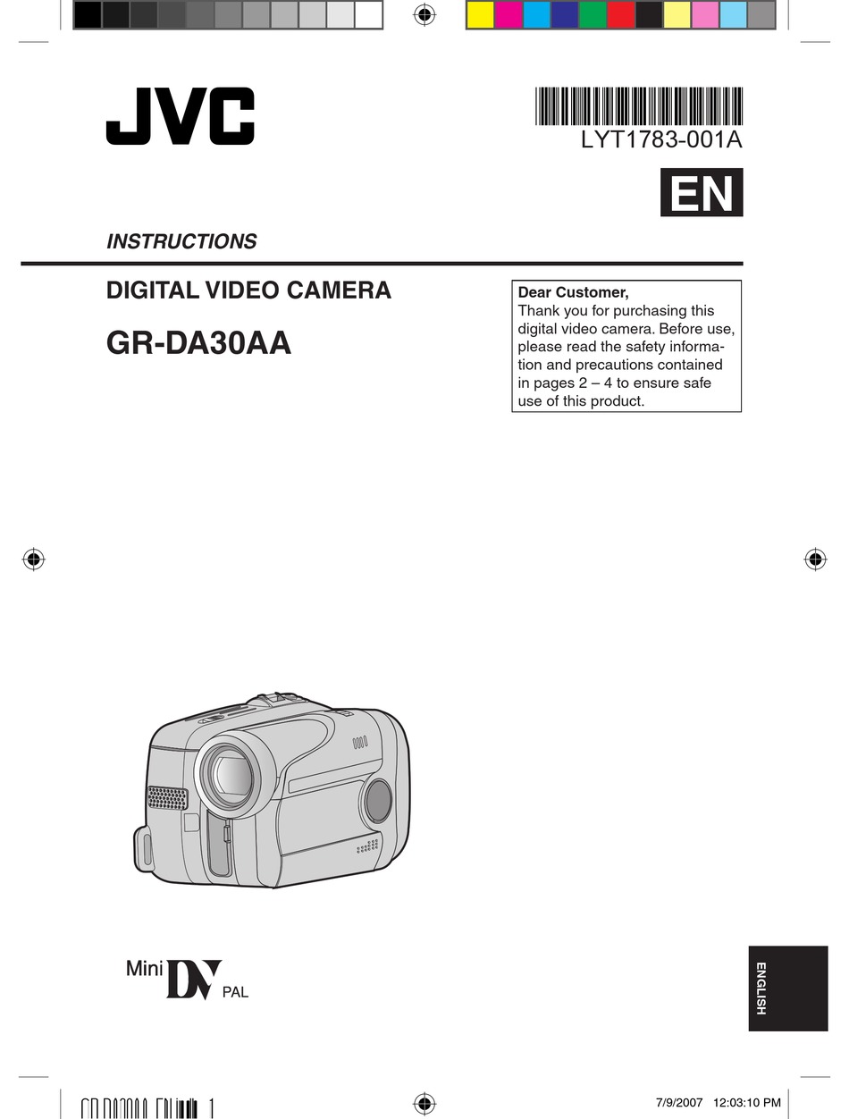Jvc Gr Da30aa Instructions Manual Pdf Download Manualslib