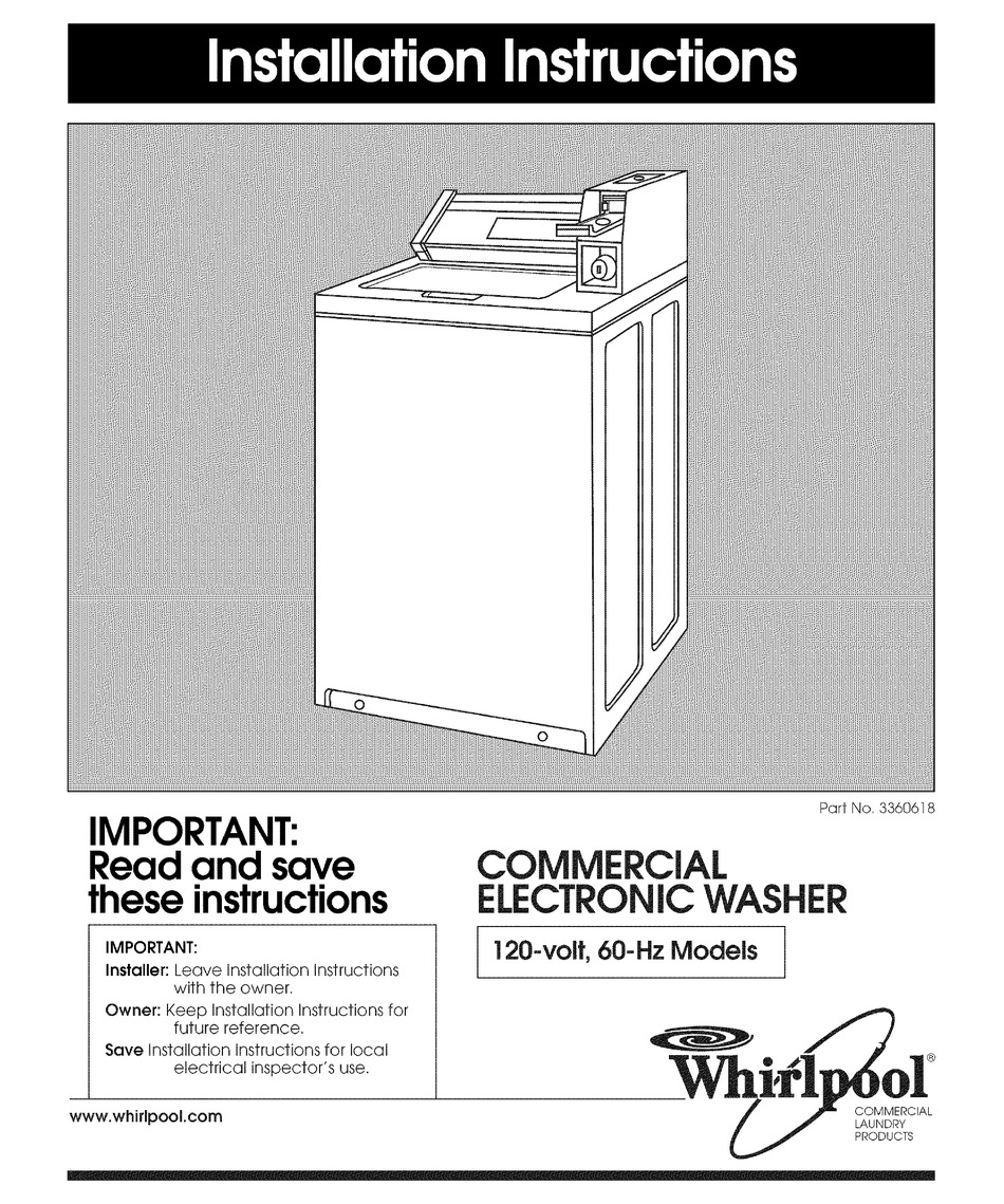 WHIRLPOOL CA2762XYW0 INSTALLATION INSTRUCTIONS MANUAL Pdf Download ...