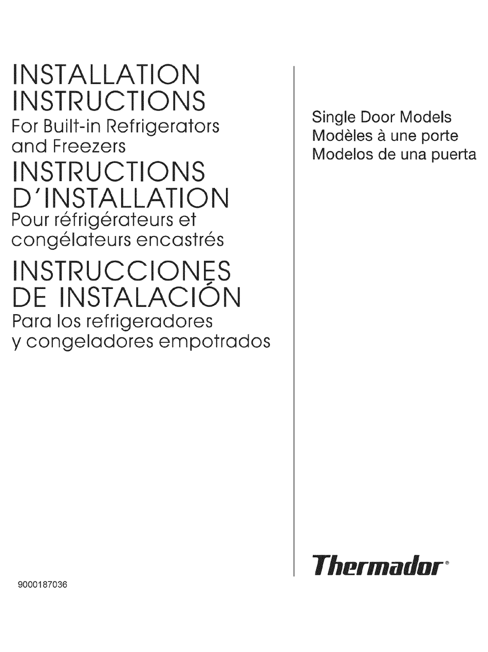 THERMADOR T24IF70NSP/03 INSTALLATION INSTRUCTIONS MANUAL Pdf Download ManualsLib