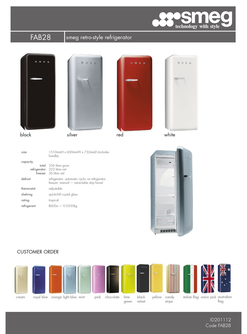 SMEG FAB28 USER MANUAL Pdf Download ManualsLib