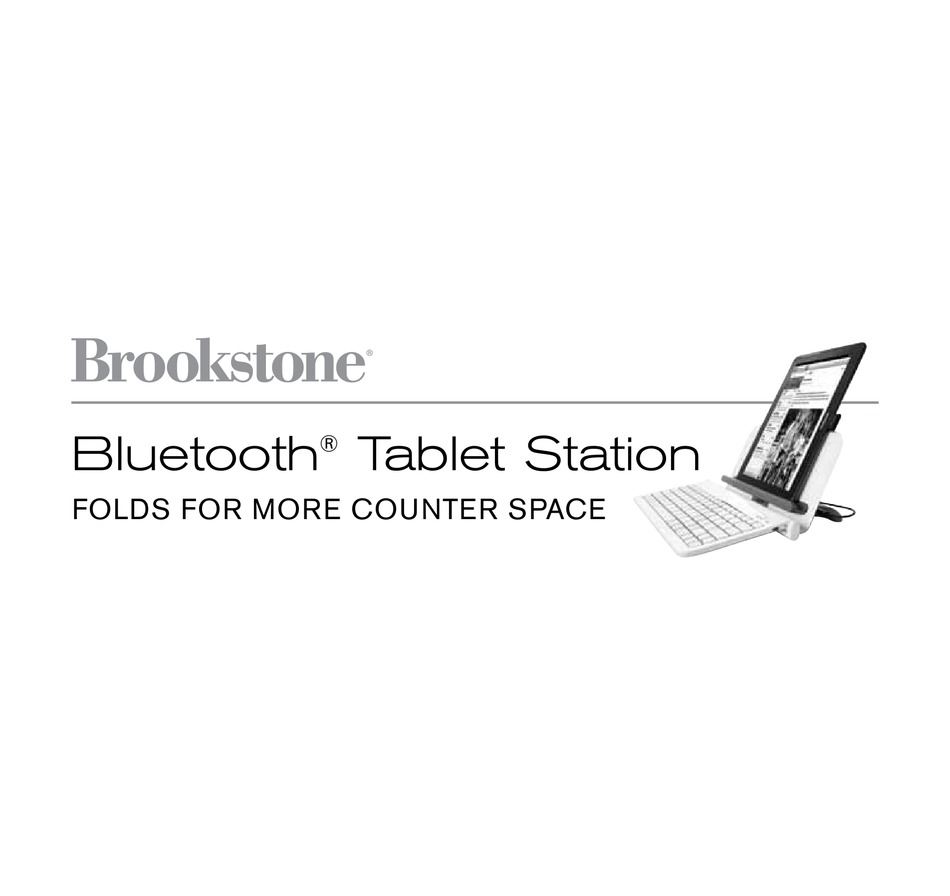 BROOKSTONE BLUETOOTH TABLET STATION INSTRUCTION MANUAL Pdf