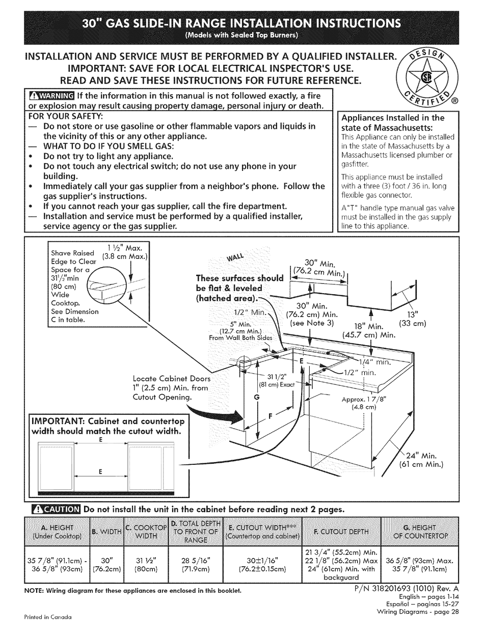 KENMORE 79031069100 INSTALLATION INSTRUCTIONS MANUAL Pdf Download ...