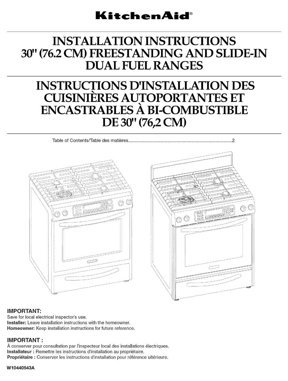 KITCHENAID KDRS807XSP01 INSTALLATION INSTRUCTIONS MANUAL Pdf Download   Kitchenaid Kdrs807xsp01 