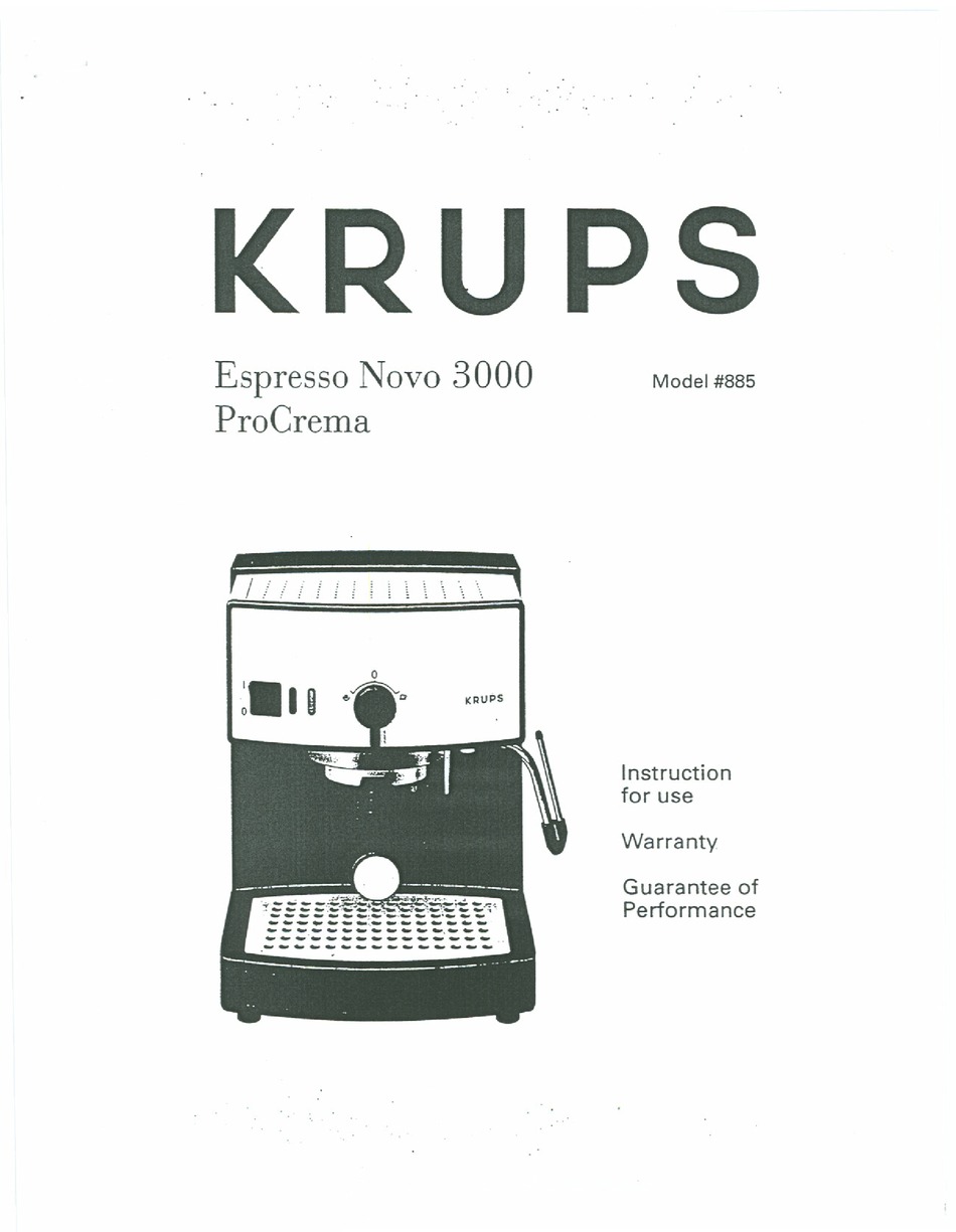 User manual Krups ProAroma FMD3 (English - 60 pages)