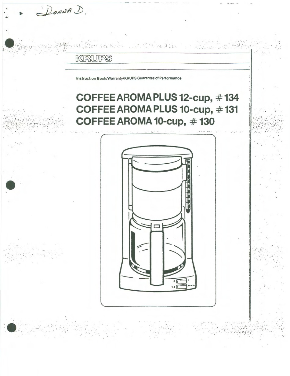 User manual Krups Aquacontrol Plus FLF141 (English - 34 pages)