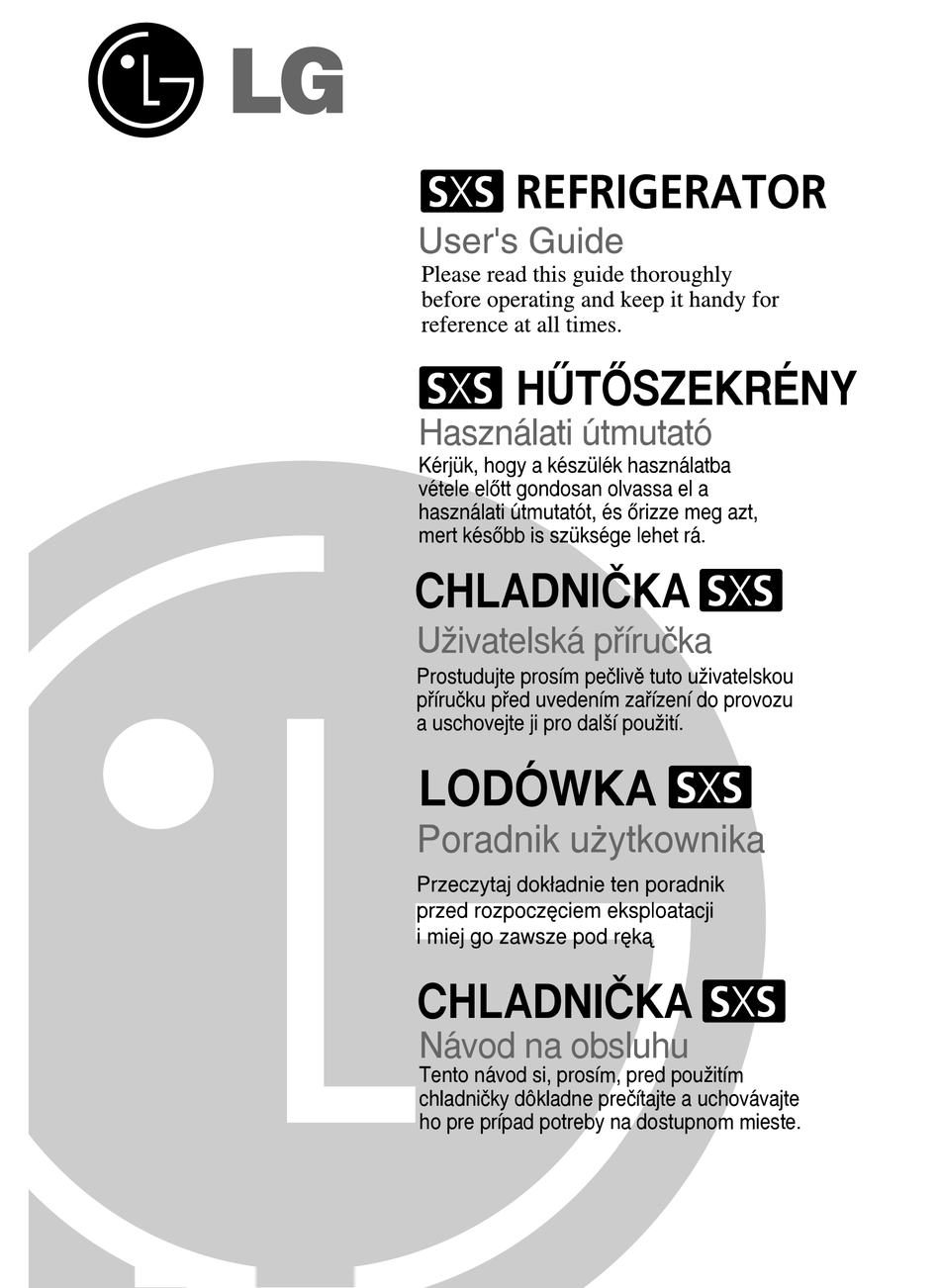 LG REFRIGERATOR USER MANUAL Pdf Download | ManualsLib