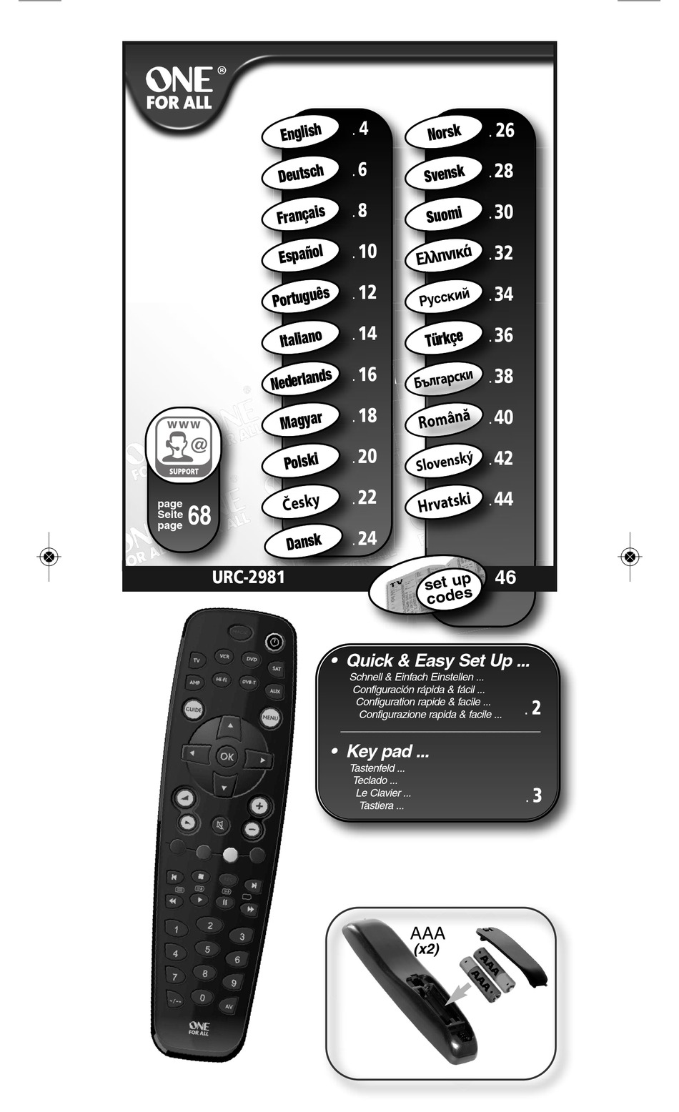 how to prgram a urc remote