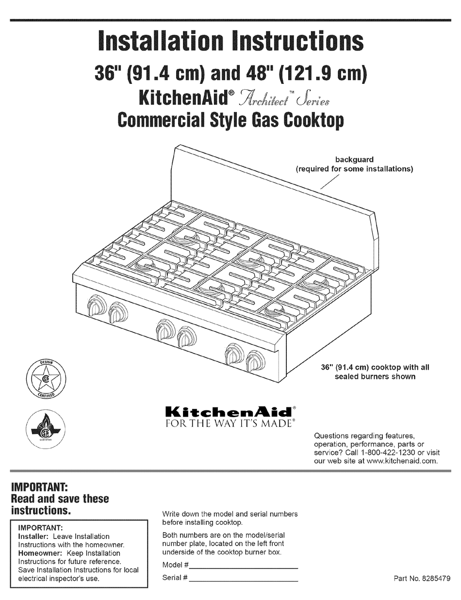 KITCHENAID ARCHITECT K6CP462K INSTALLATION INSTRUCTIONS MANUAL Pdf   Kitchenaid Architect K6cp462k 