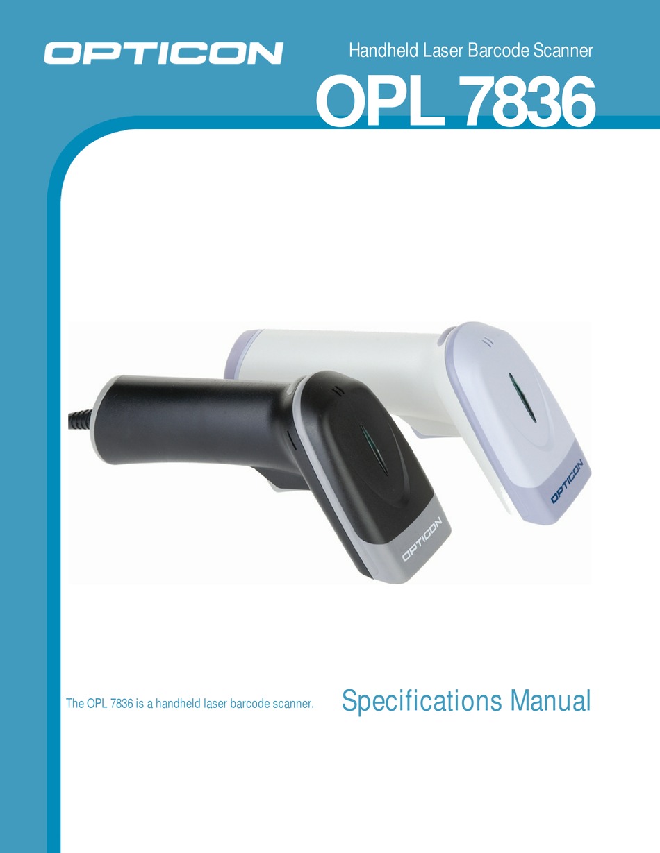 OPTICON OPL 7836 SPECIFICATION MANUAL Pdf Download ManualsLib