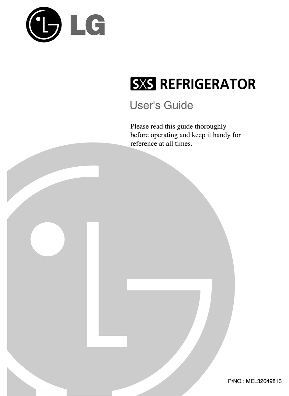 LG REFRIGERATOR USER MANUAL Pdf Download | ManualsLib
