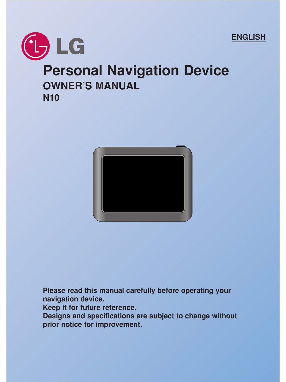 LG N10 OWNER'S MANUAL Pdf Download | ManualsLib