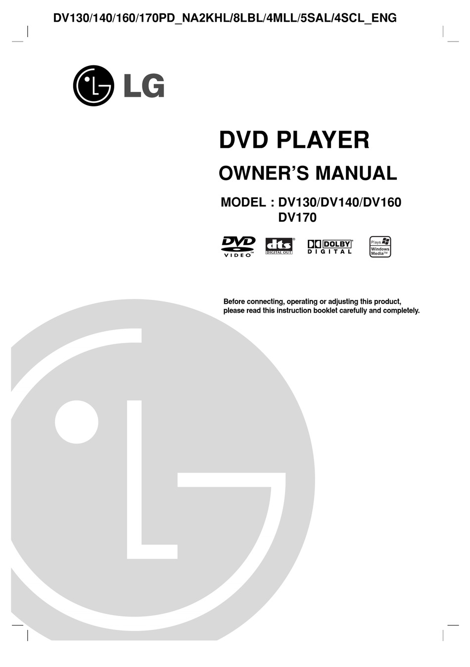 Lg Dv130 Owner S Manual Pdf Download Manualslib