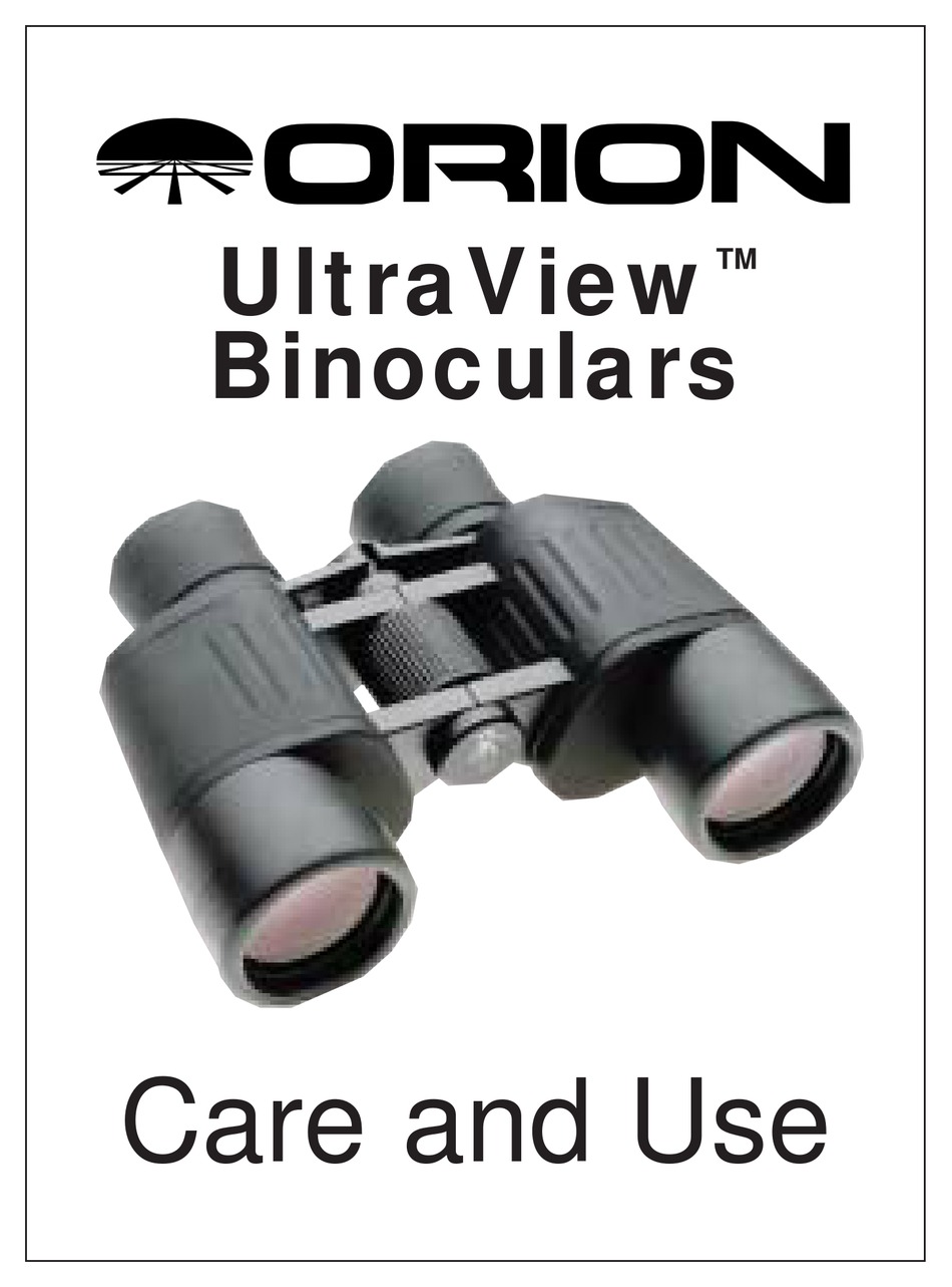 ORION TELESCOPES BINOCULARS ULTRAVIEW INSTRUCTION Pdf Download 