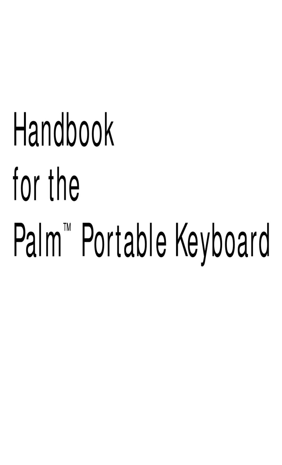 palm wireless keyboard manual