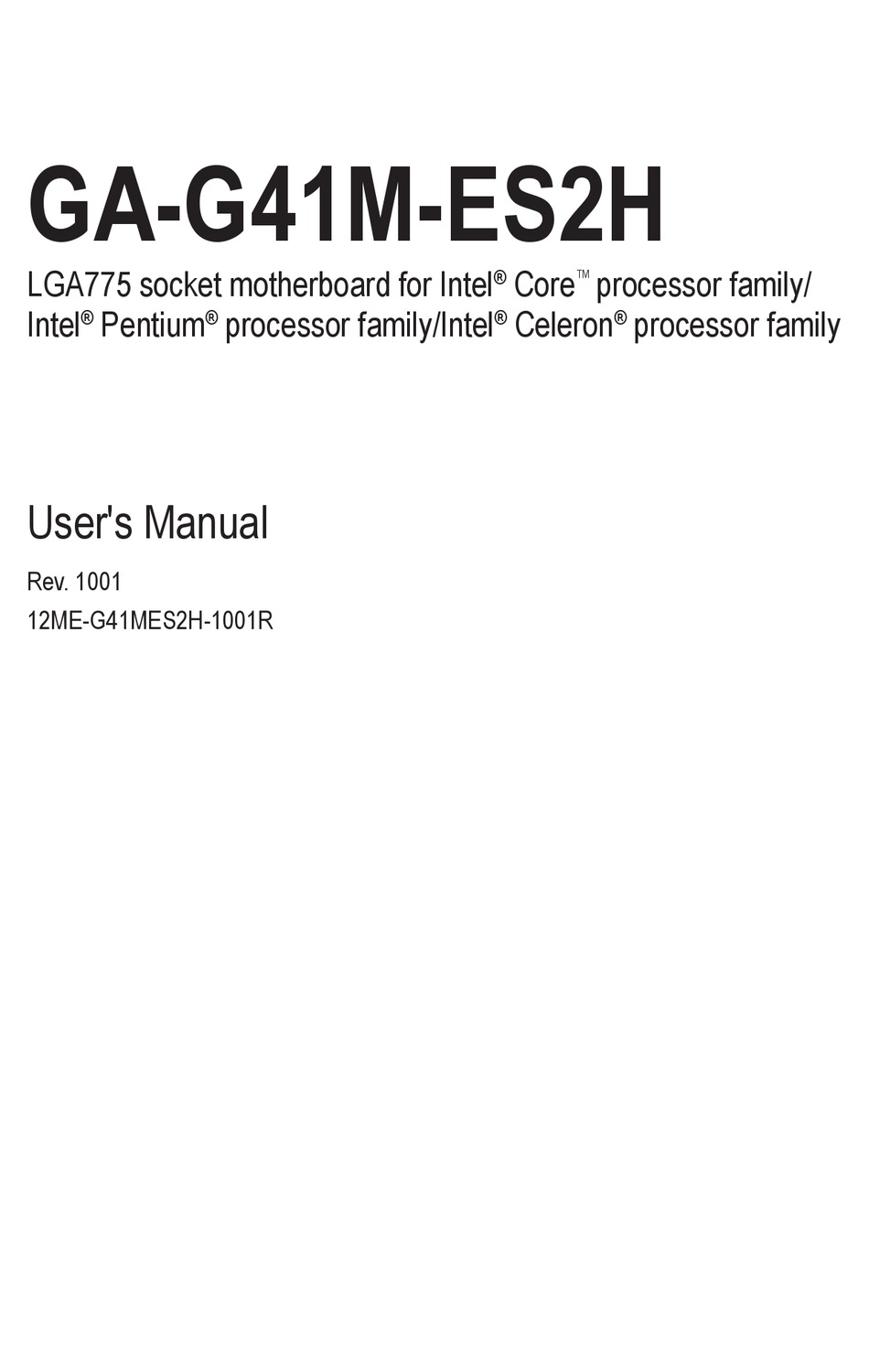 Gigabyte Ga G41m Es2h User Manual Pdf Download Manualslib