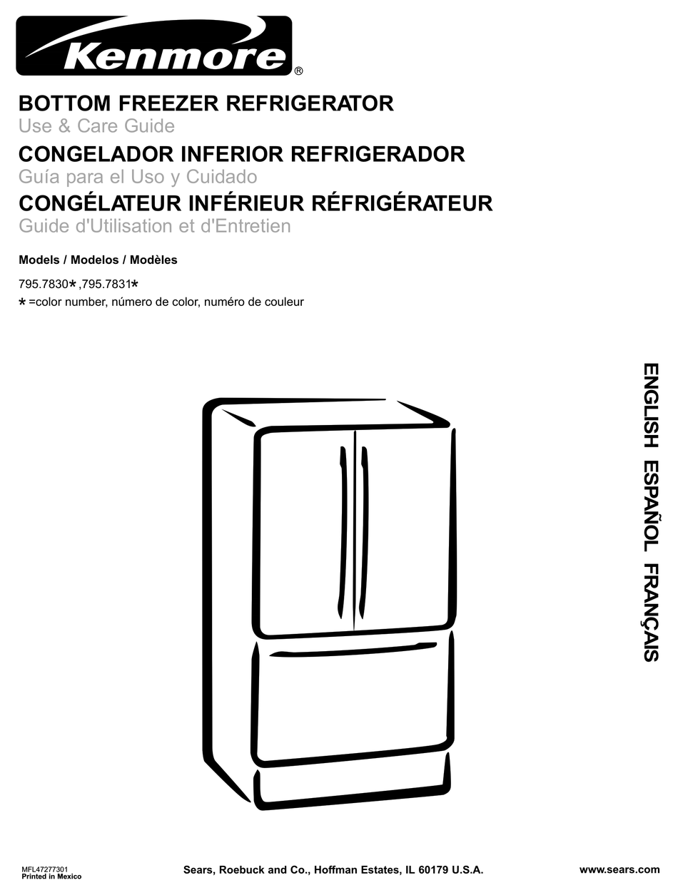 KENMORE 795.7830 SERIES USE & CARE MANUAL Pdf Download ManualsLib