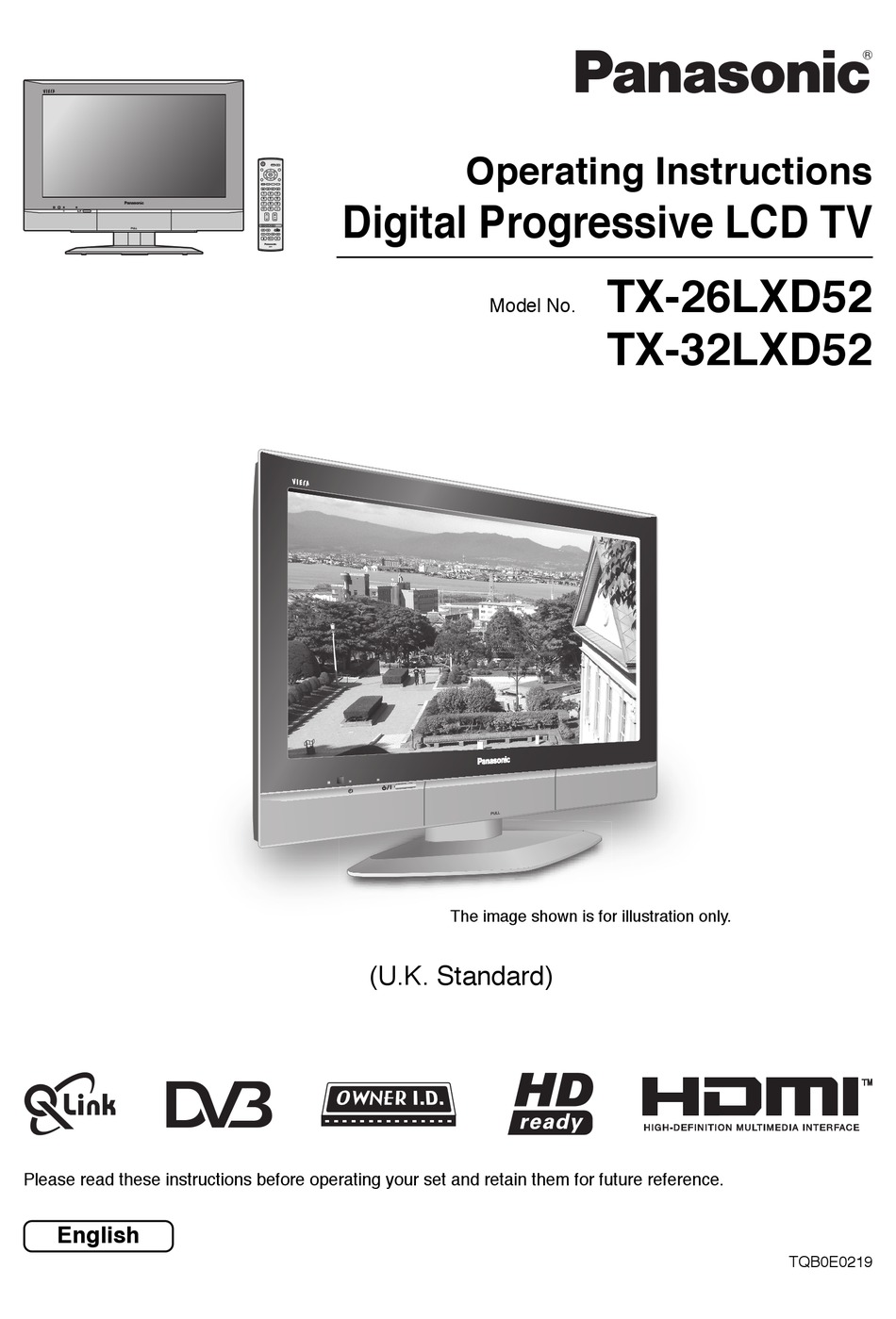 Panasonic Tx 26lxd52 Operating Instructions Manual Pdf Download Manualslib