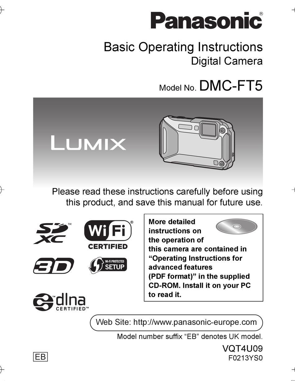 Panasonic Lumix Dmc Ft5 Basic Operating Instructions Manual Pdf Download Manualslib