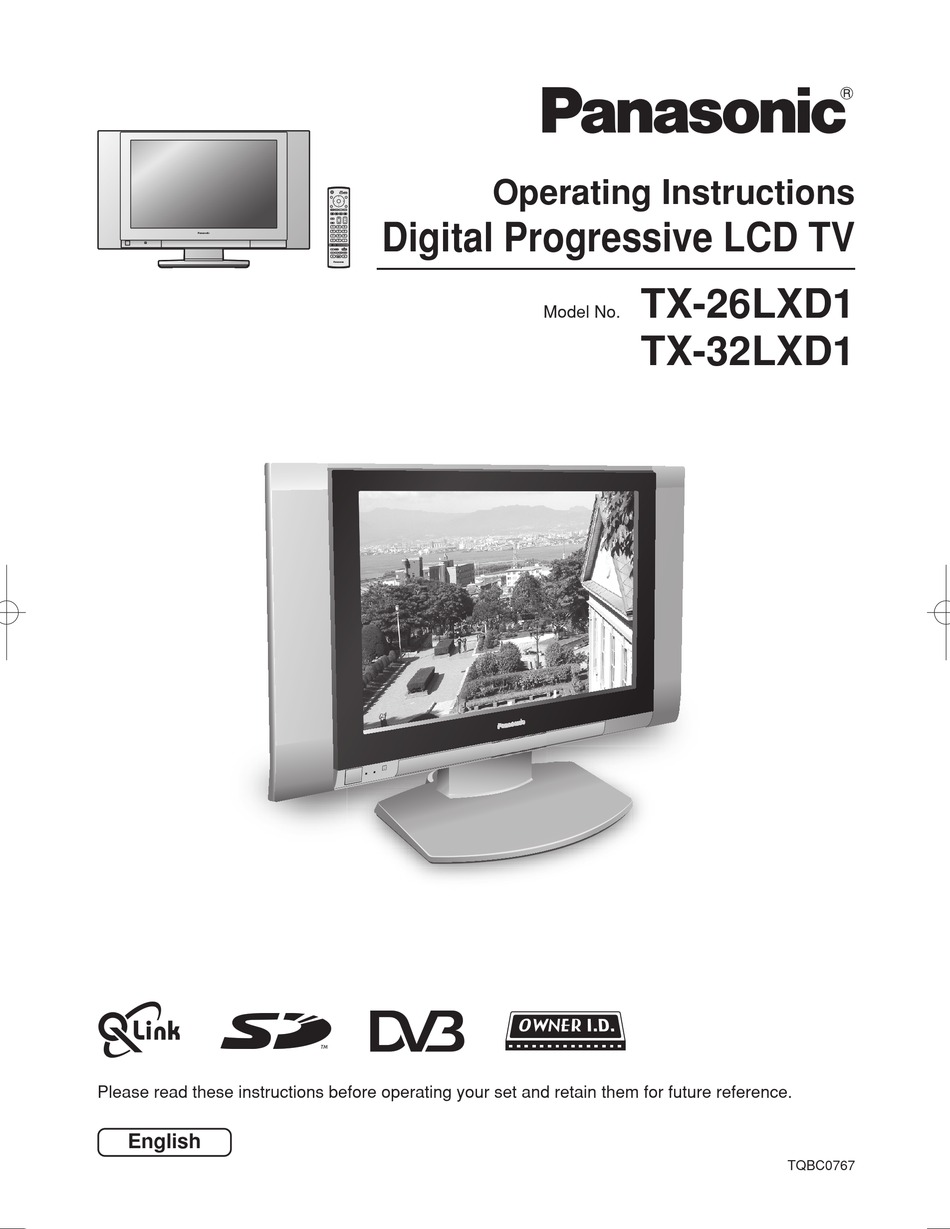 Panasonic Tx 26lxd1 Operating Instructions Manual Pdf Download Manualslib