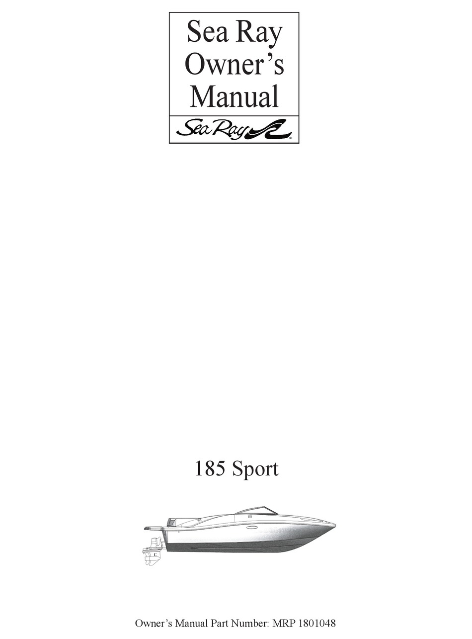 SEA RAY 185 SPORT OWNER