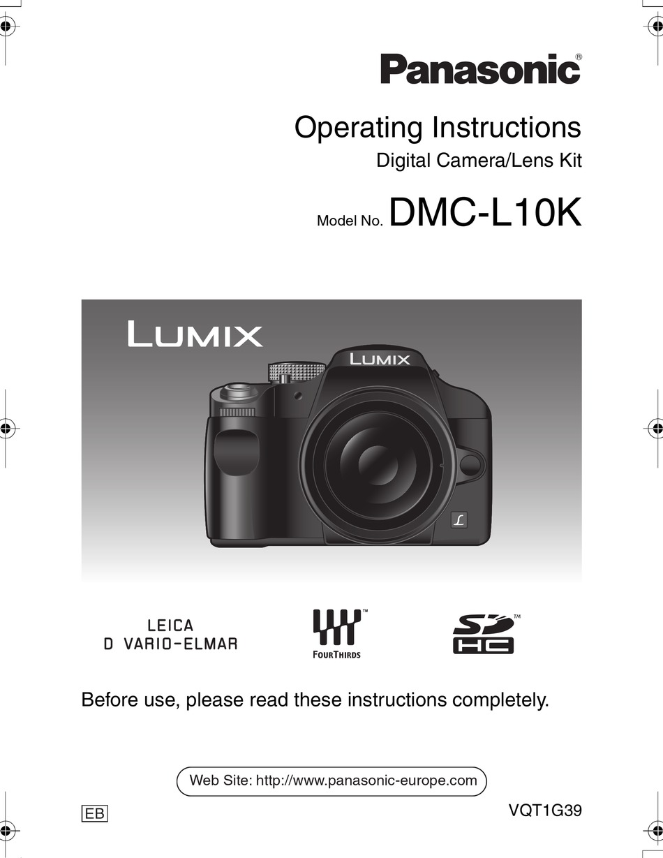 PANASONIC LUMIX DMCL10K OPERATING INSTRUCTIONS MANUAL Pdf Download