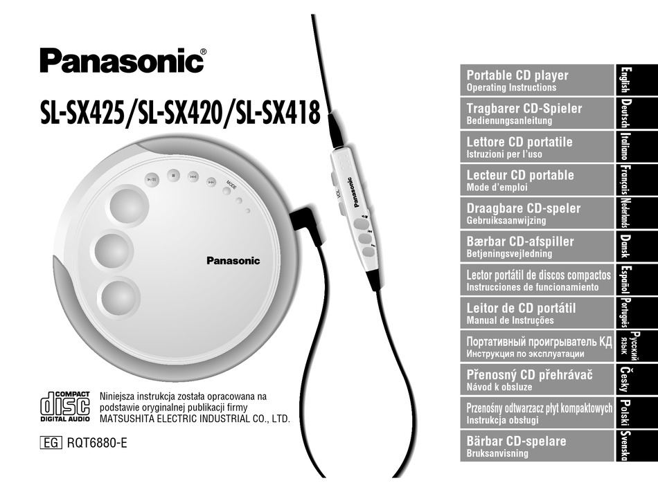 Panasonic SL-SX425 lettore cd portatile con remote control