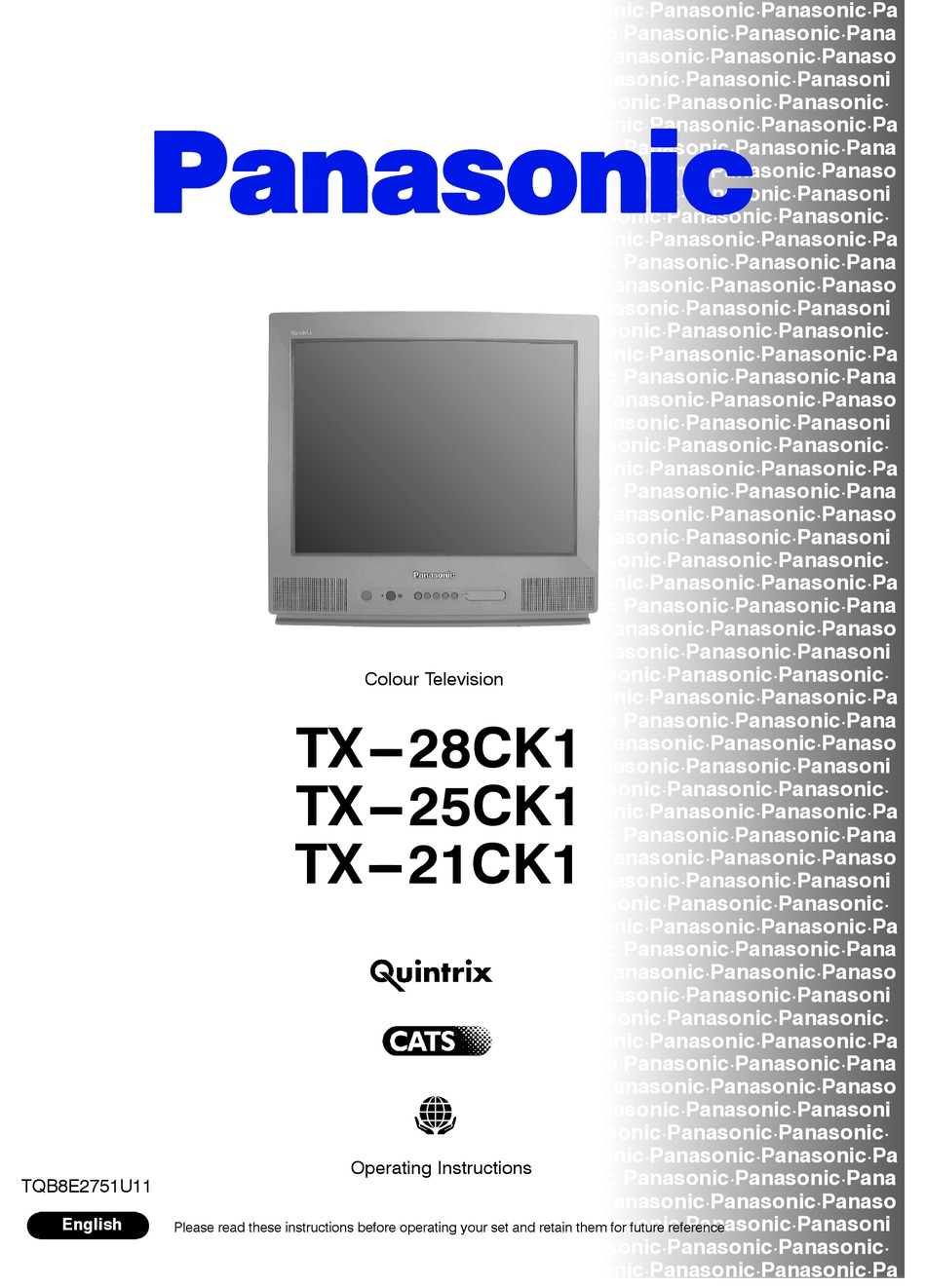 SimplyAll Telecomando compatibile con la Panasonic TX-2122